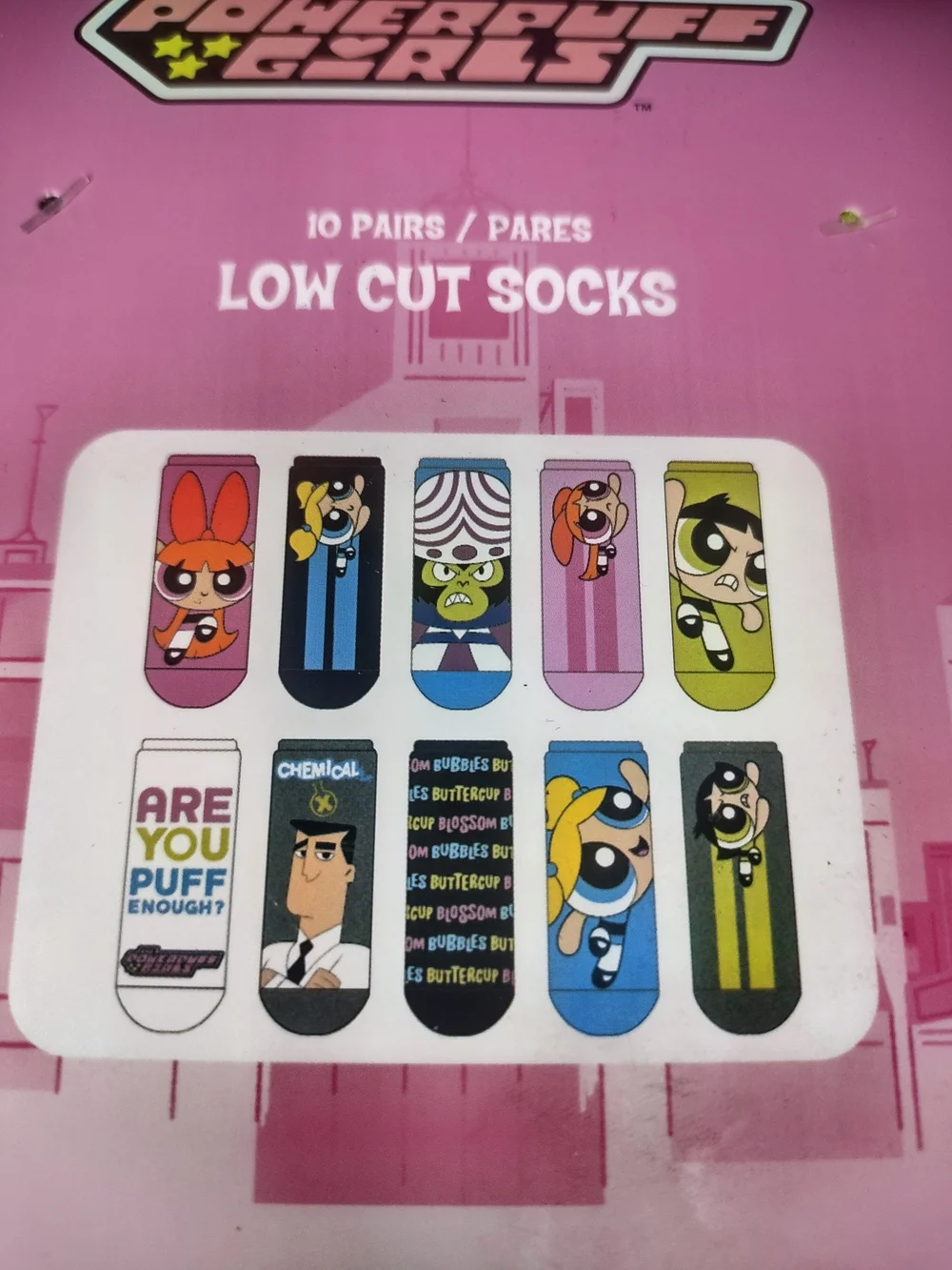 The Powerpuff Girls Kids Low Cut Socks - Pink & White